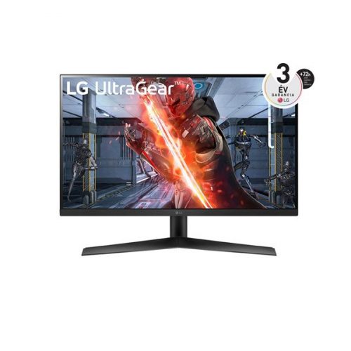 Lg monitor 27" gamer - 27gn60r-b (ips; 16:9; 1920x1080; 144hz; 1ms; 300cd; hdmi; dp; freesync; hdr10; srgb99%, pivot)