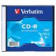 CD-R lemez, 700MB, 52x, 1 db, vékony tok, VERBATIM "DataLife"