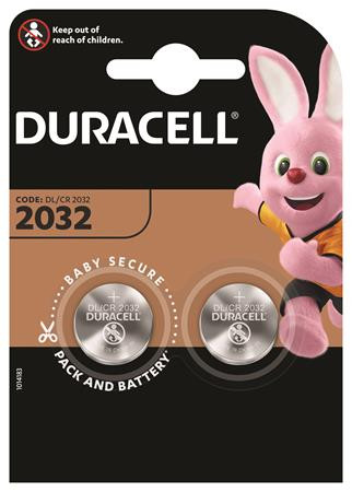 Gombelem, CR2032, 2 db, DURACELL