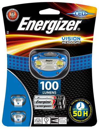 Fejlámpa, 2 LED, 3xAAA, ENERGIZER "Headlight Vision"