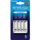 Elemtöltő, AA ceruza/AAA mikro, 2/4, időzítő, PANASONIC "Eneloop"