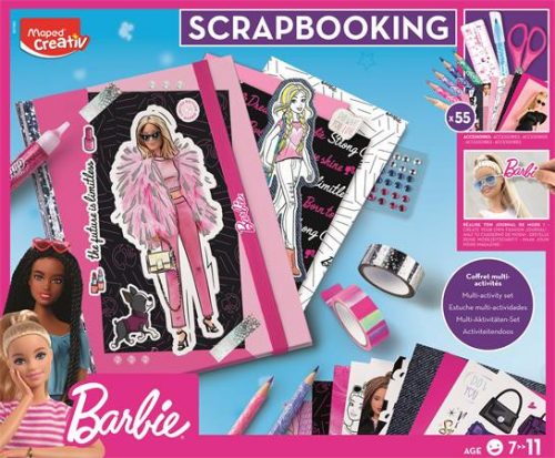 Kreatív scrapbooking készlet, 50 darabos, MAPED CREATIV "Scrapbooking Set - Barbie"