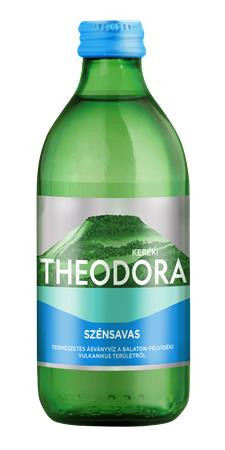 Ásványvíz, szénsavas, üveges, THEODORA, 330 ml "Kereki"