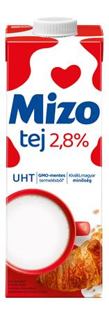 Tartós tej, visszazárható dobozban, 2,8%, 1 l, MIZO