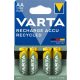 Tölthető elem, AA, ceruza, újrahasznosított, 4x2100 mAh, VARTA