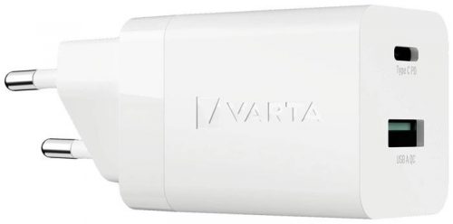 Hálózati töltő, 1xUSB, 1x USB-C kimenet, 38W, VARTA "Speed"